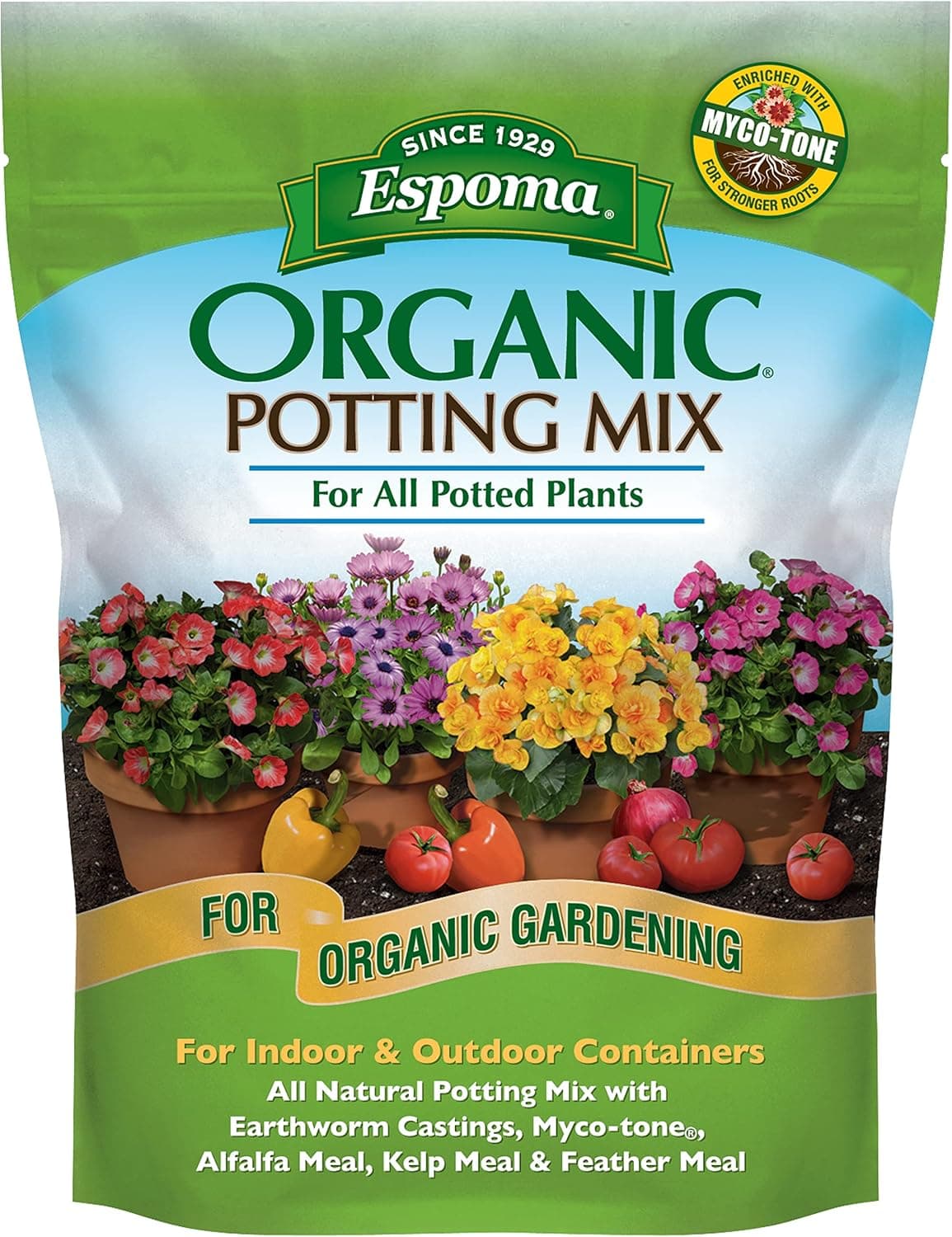 Espoma Organic Potting Soil Mix All Natural 8qt Bag