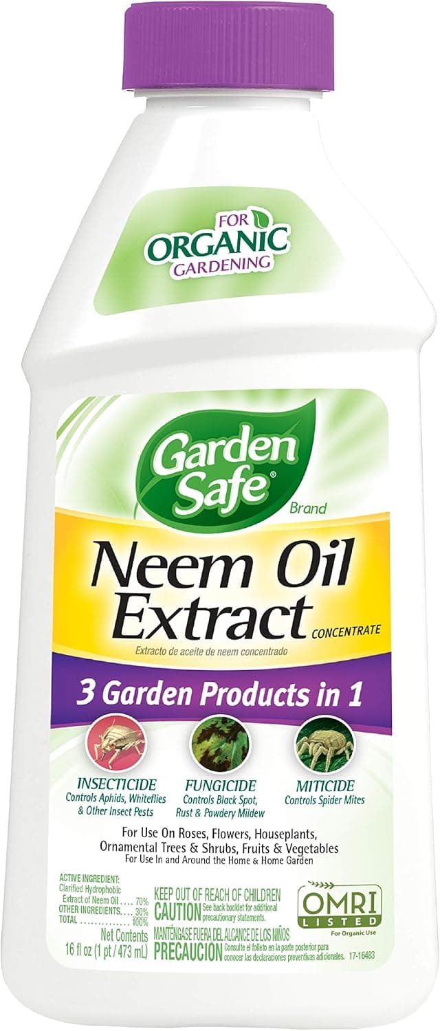 Garden Safe Brand Neem Oil Extract Concentrate Insect Pesticide 16 oz