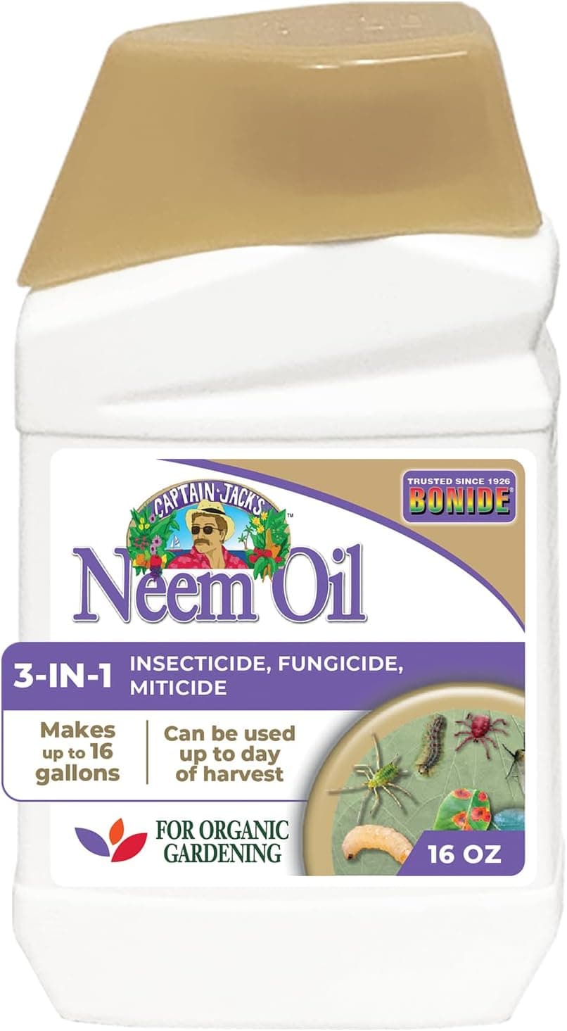 Bonide Captain Jack's Neem Oil, 16 oz Concentrate, Multi-Purpose Fungicide, Insecticide and Miticide