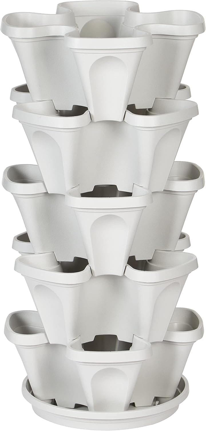 Mr. Stacky 5 Tier Stackable Strawberry/Herb/Vegetable Vertical Planter