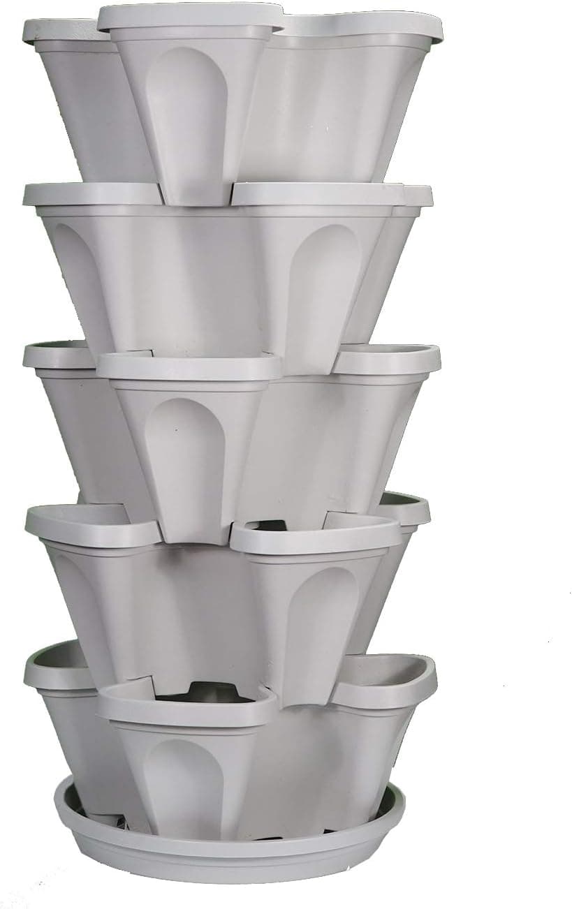 Mr. Stacky 5-Tier Strawberry Planter Pot, 5 Pots