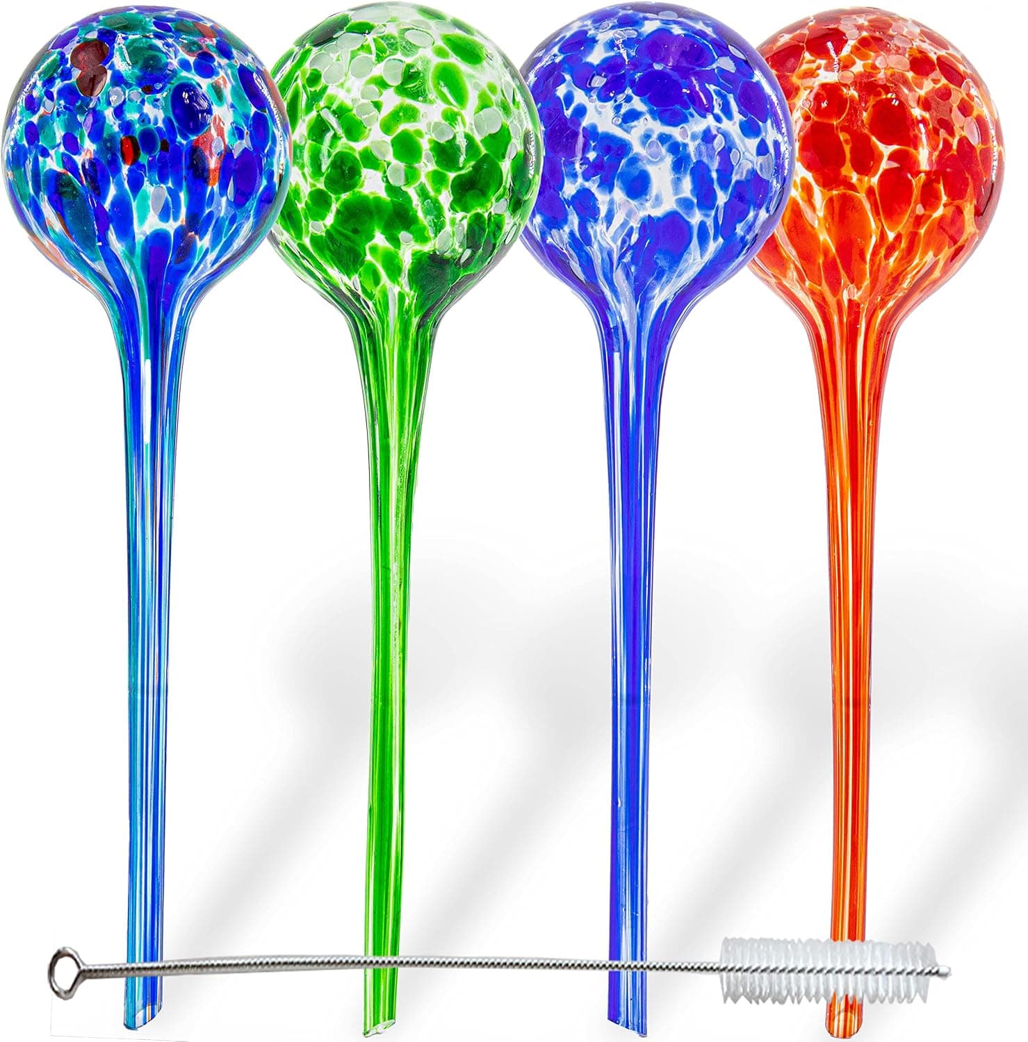 5 STAR SUPER DEALS Aqua Plant Watering Globes Large, 4pc Deluxe Set
