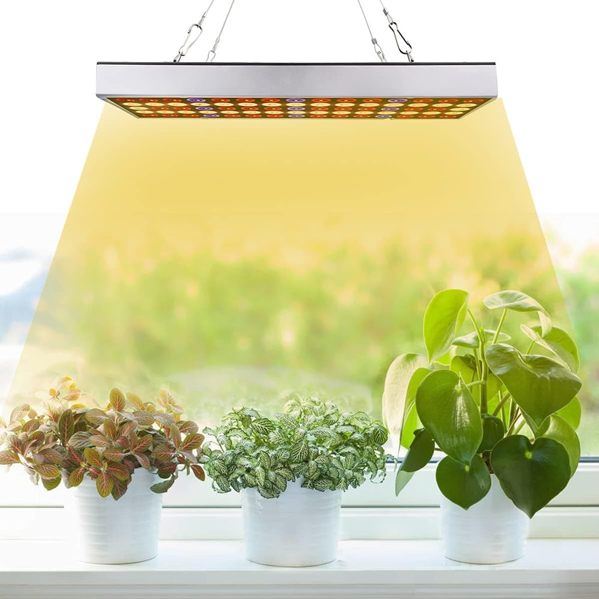 Juhefa LED Grow Lights, Full Spectrum Grow Lamp with IR & UV for Indoor Plants, Micro Greens, Seedlings, 12x4.
