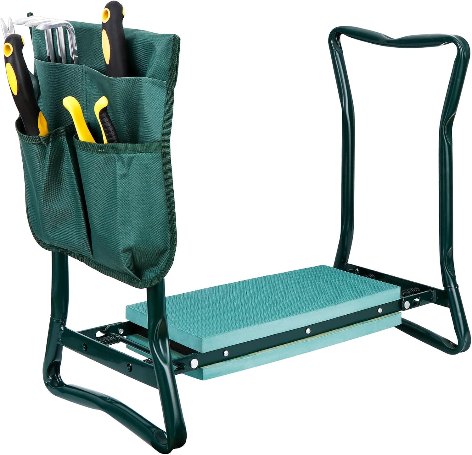 HomGarden Upgraded Folding Garden Kneeler Seat Bench with Tool Pouch