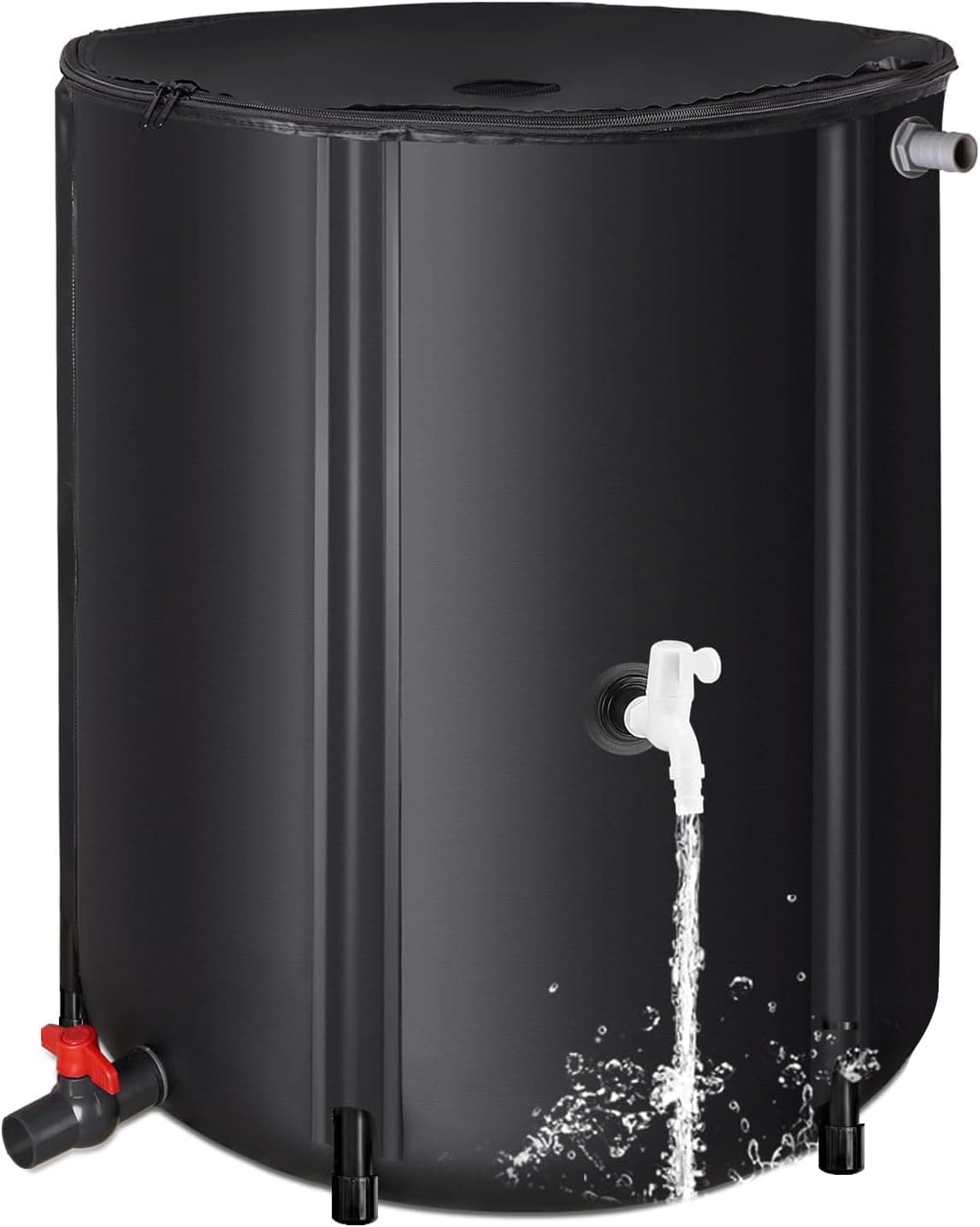 Eco-Friendly Rain Barrel 52 Gallon Portable with Spigot and Hose