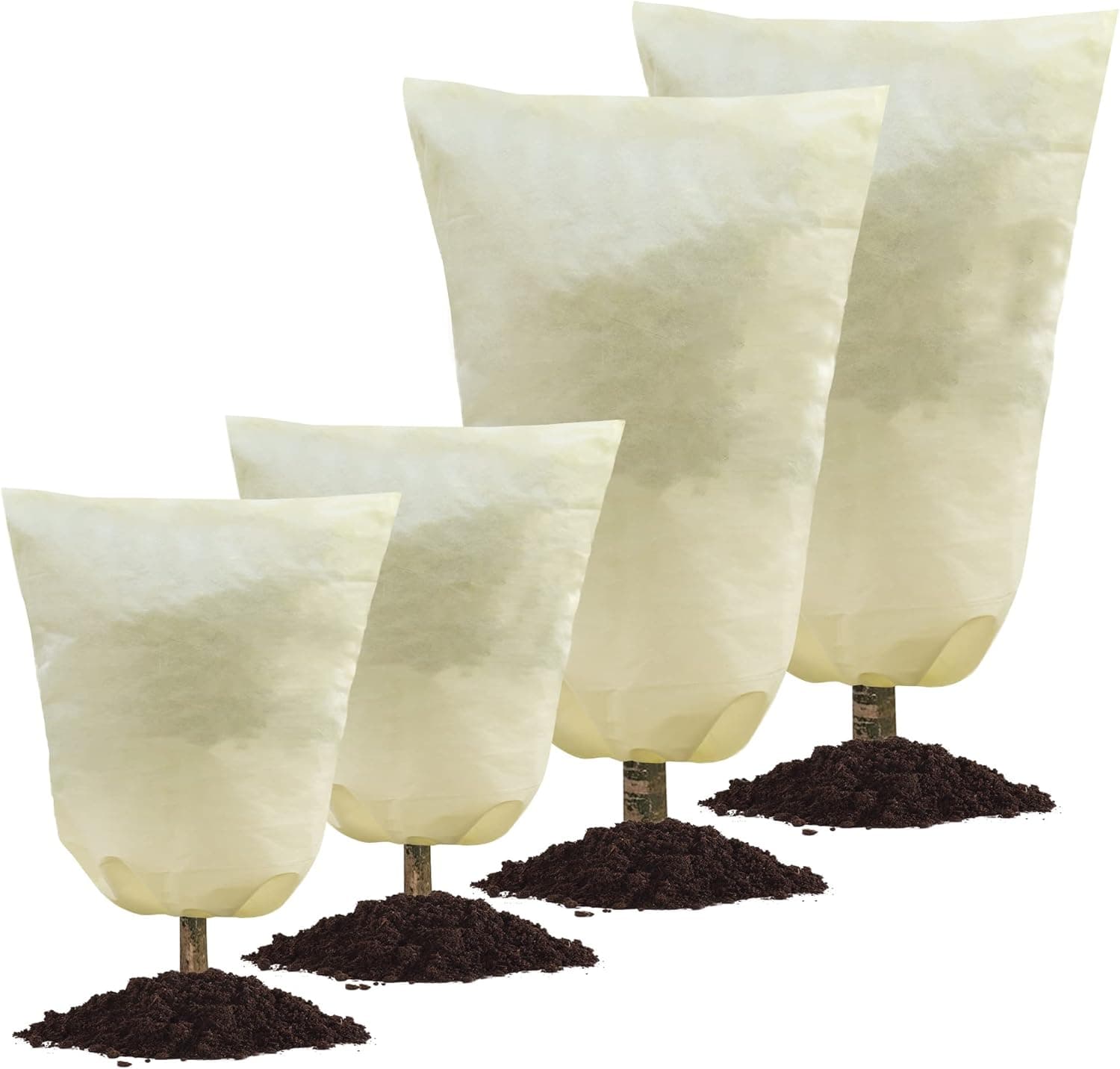 MIXC Plant Covers Freeze Protection 47.2x70.8 Winter Frost Blanket Shrub Jacket (2 Pack)