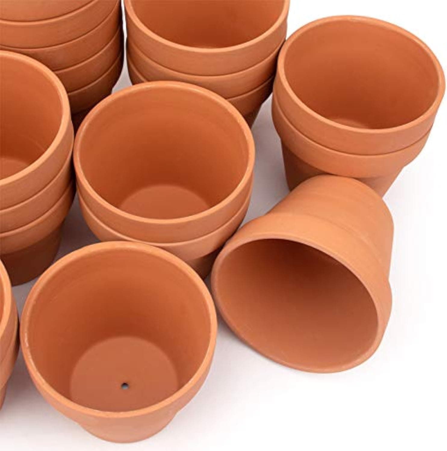 CFKJ 26 Pack 4" Terracotta Clay Nursery Pots with Drainage