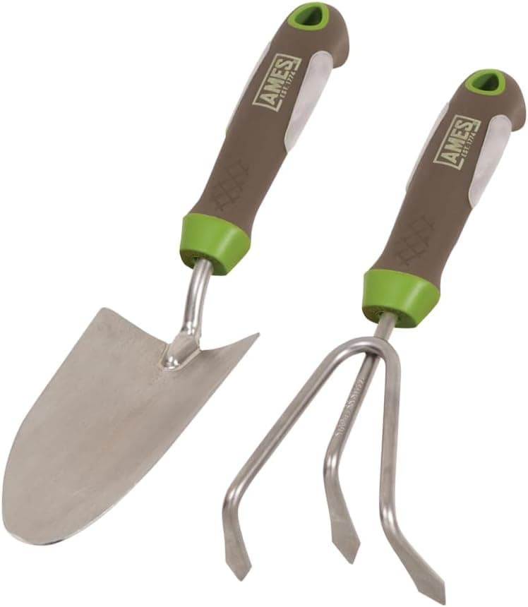 AMES Ergo Gel Grip Hand Tool Combo Pack: Trowel and Cultivator