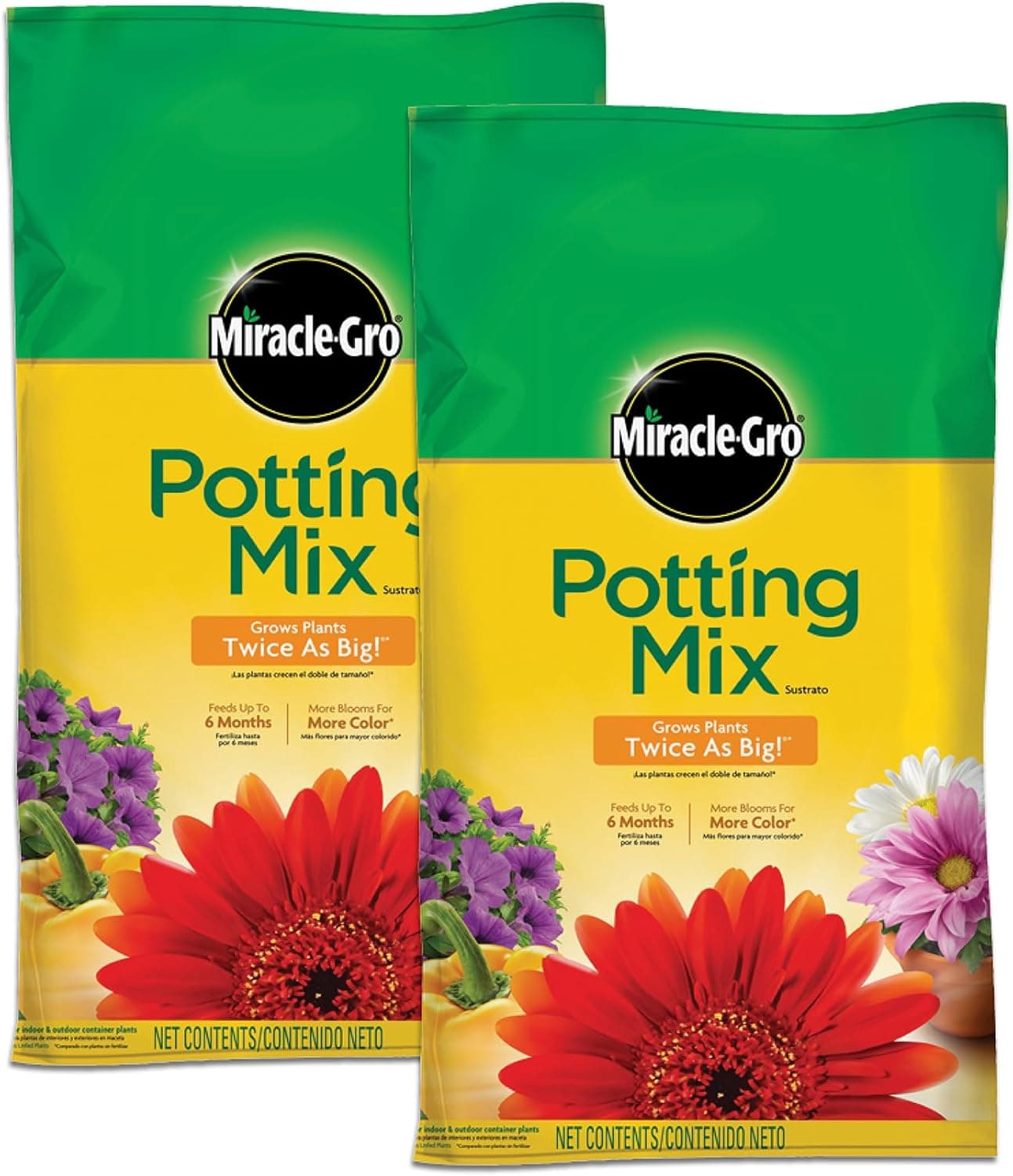 Miracle-Gro Potting Mix for Container Plants 8 qt (2-Pack)