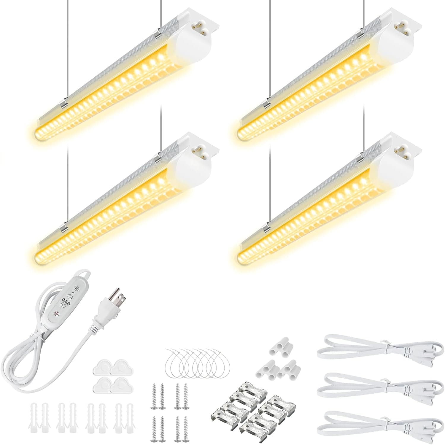 SHOPLED LED Grow Light 4FT, Full Spectrum, 40W Plant Lights for Seed Starting, Sunlight Replacement, 4-Pack