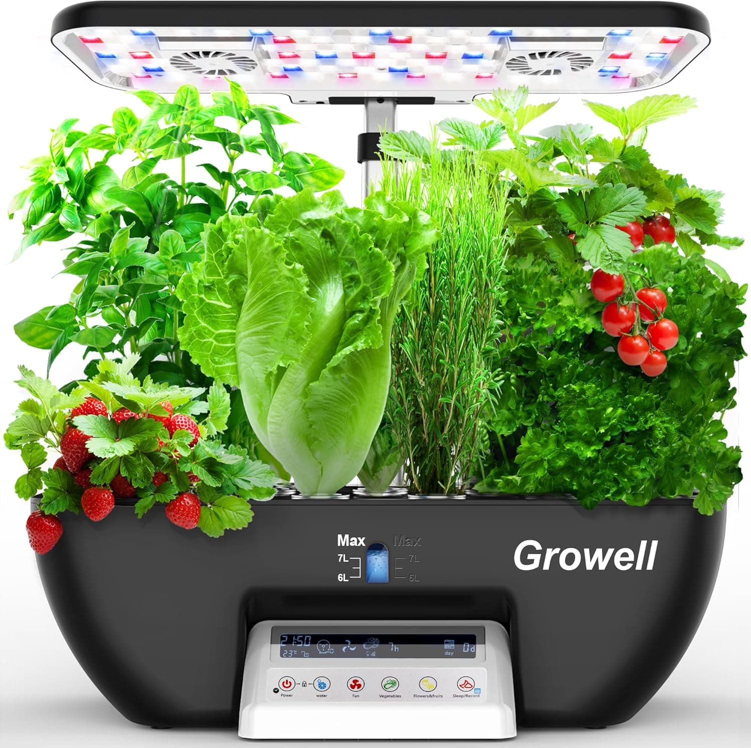iDOO 20 Pods Indoor Herb Garden Hydroponics System 4 Removable Tanks 27in Height