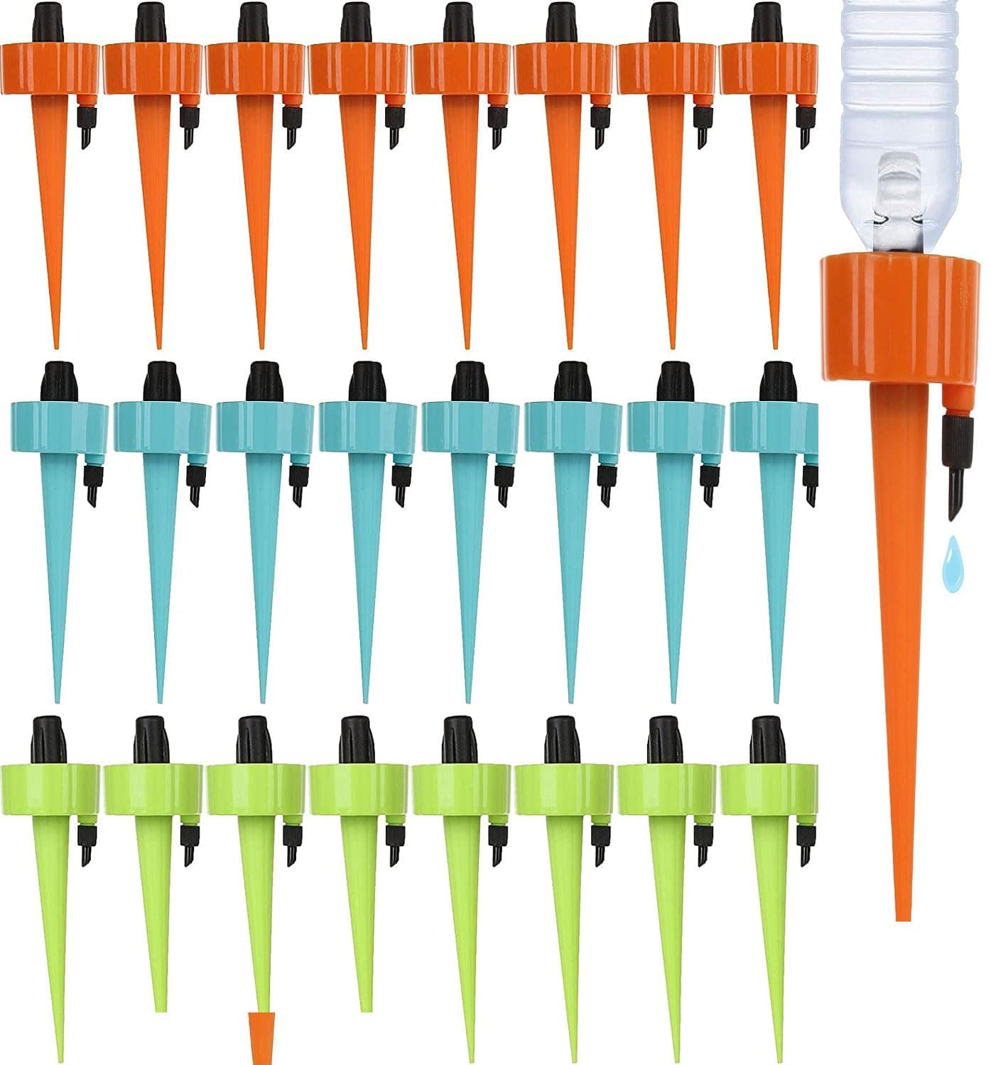 EATHEATY 24 Pcs Plant Self Watering Spikes Automatic Drip Irrigation Kit