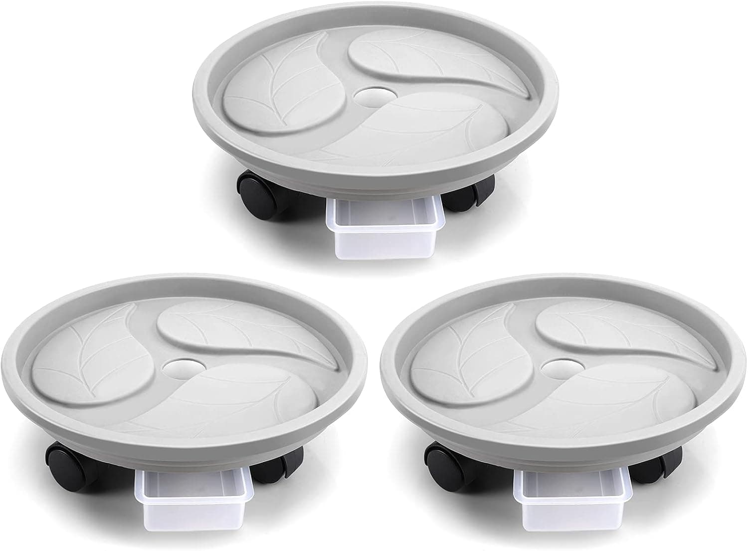 Looca Plant Caddy with Wheels and Drainage Tray 13" 3 Pack