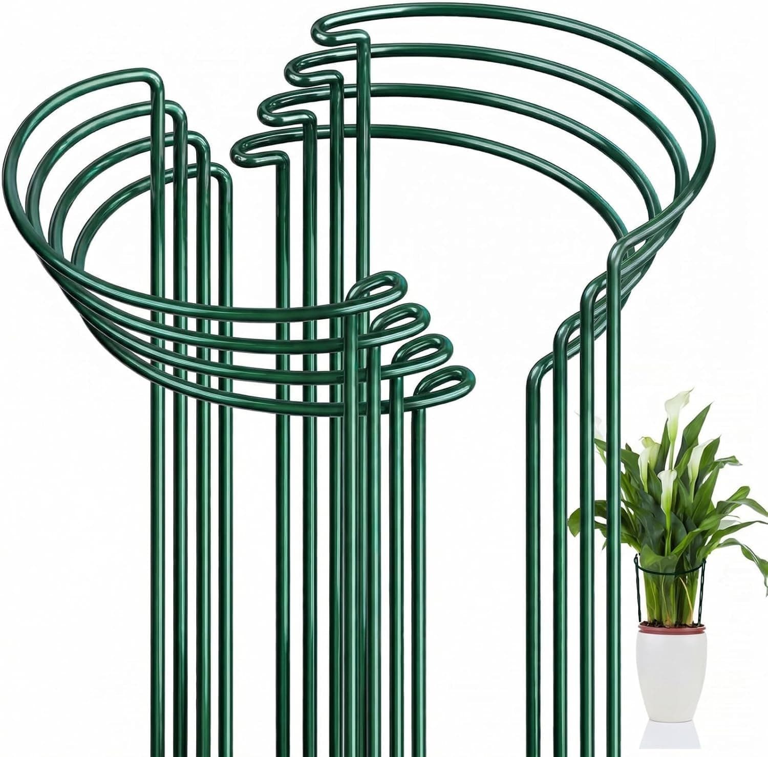 FEED GARDEN 8 Pack Peony Cages Plant Support Stakes 10"Wx16"H