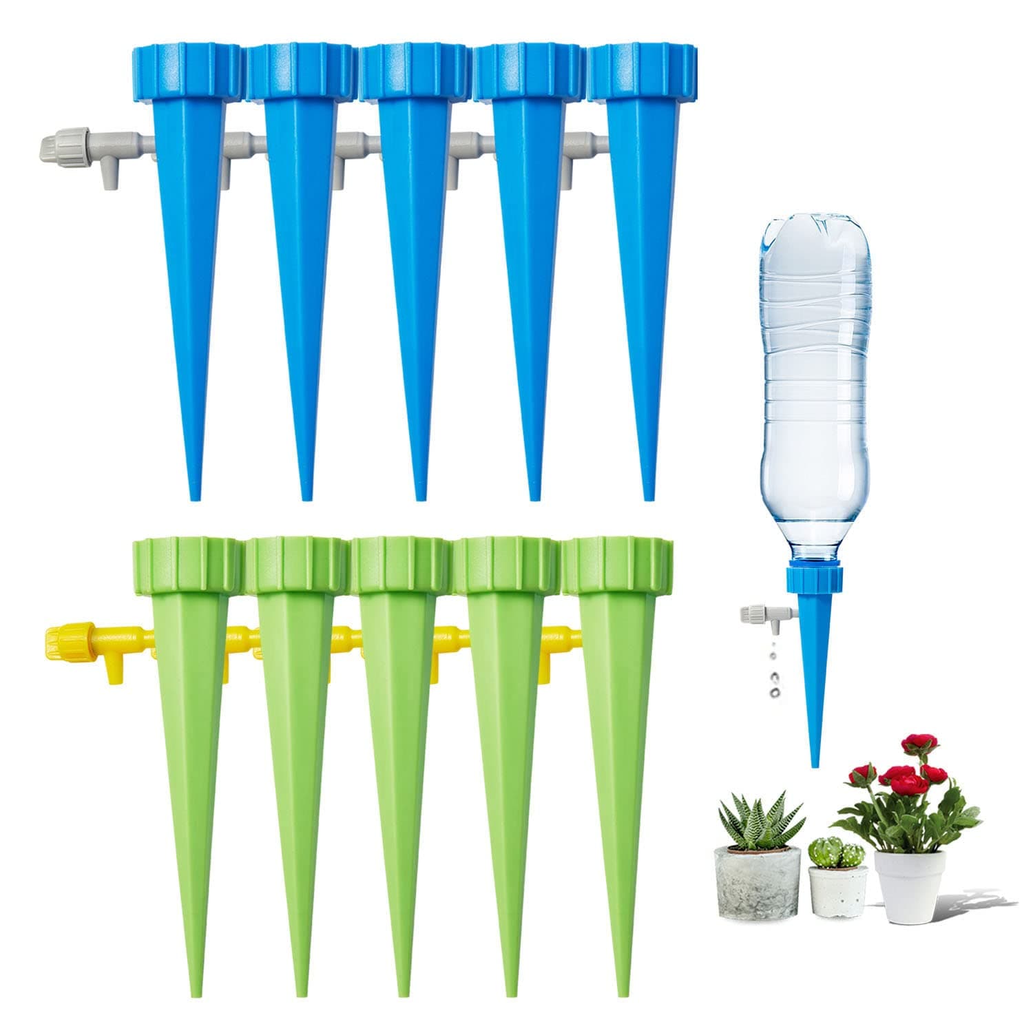 Deaname Plant Watering Devices Self Spike Vacation Watering System 10 PCS Set