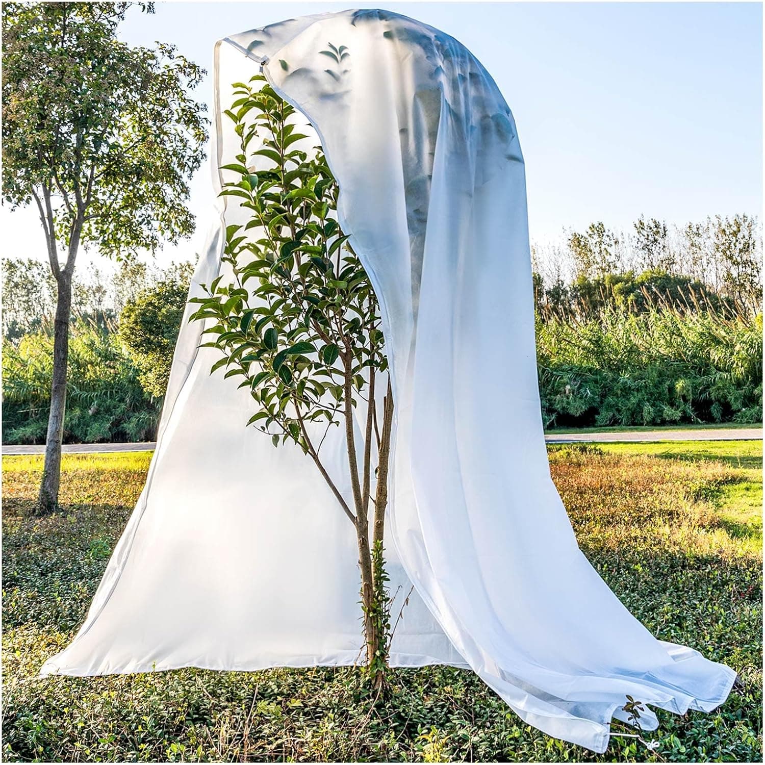 Plant Covers Freeze Protection Frost Blankets with Drawstring and Zipper 2.5 oz 7.9x6.6 Ft