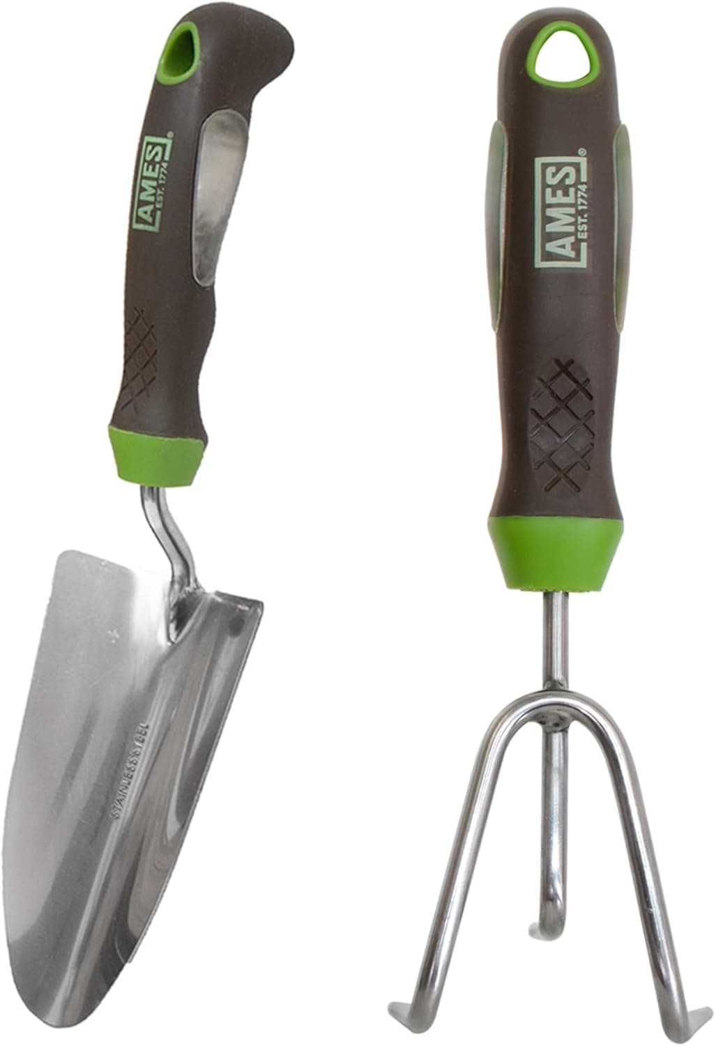 AMES 24453009 2-pc Ergo Gel Grip Hand Trowel & Cultivator Set