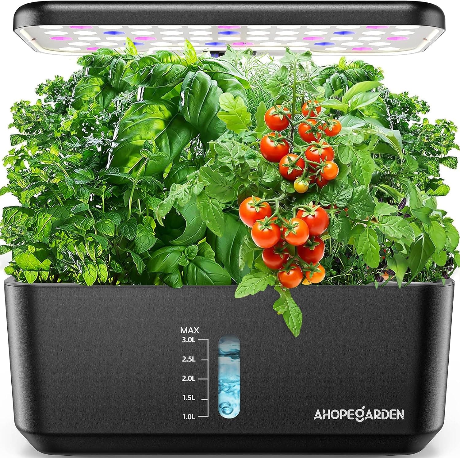 Ahopegarden Indoor Garden Hydroponics Growing System 10 Pods Herb Kit LED Light