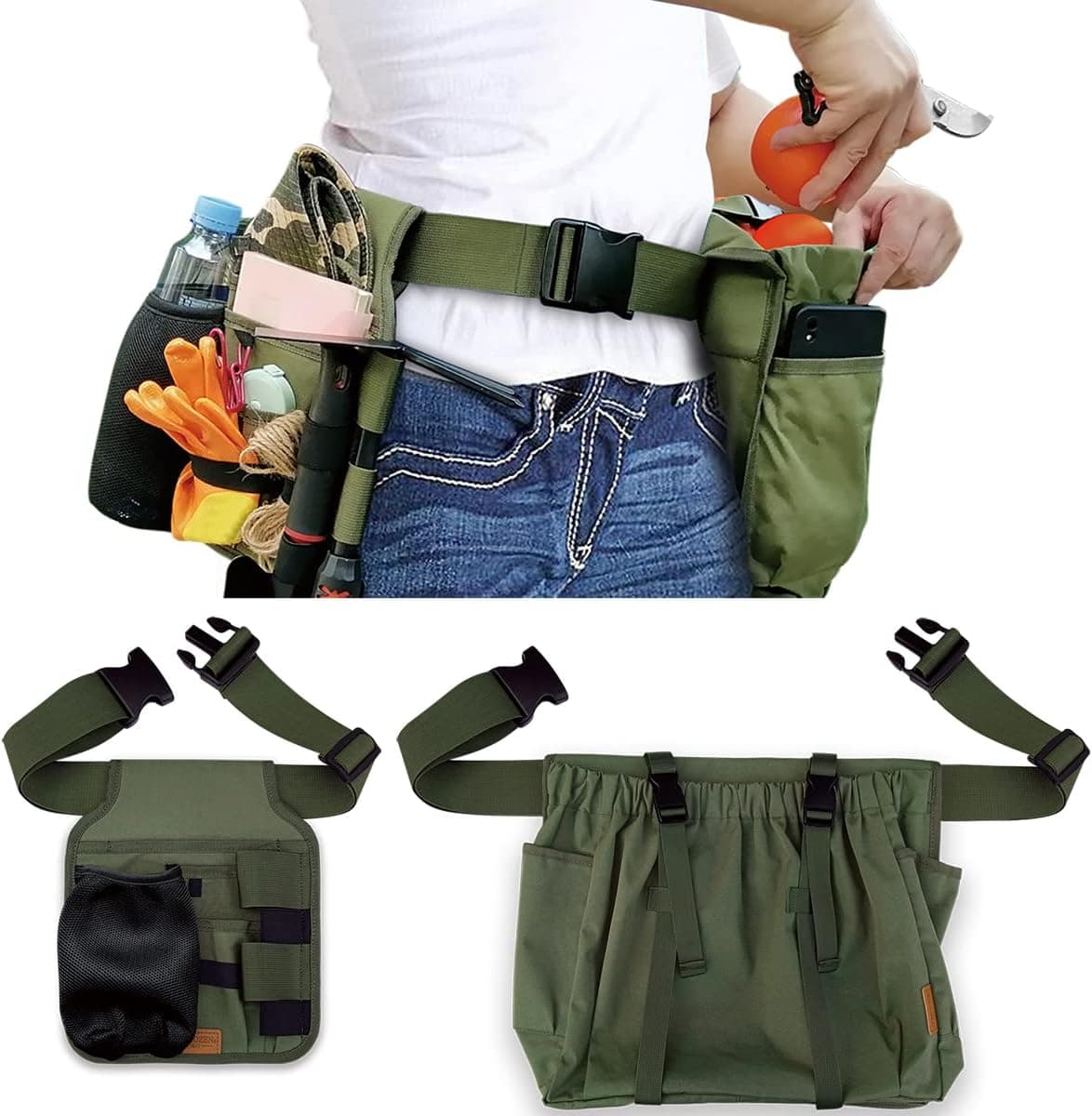 Gardening Apron Tool Belt Set, Apron with Pockets for Women, Garden Tool Belt