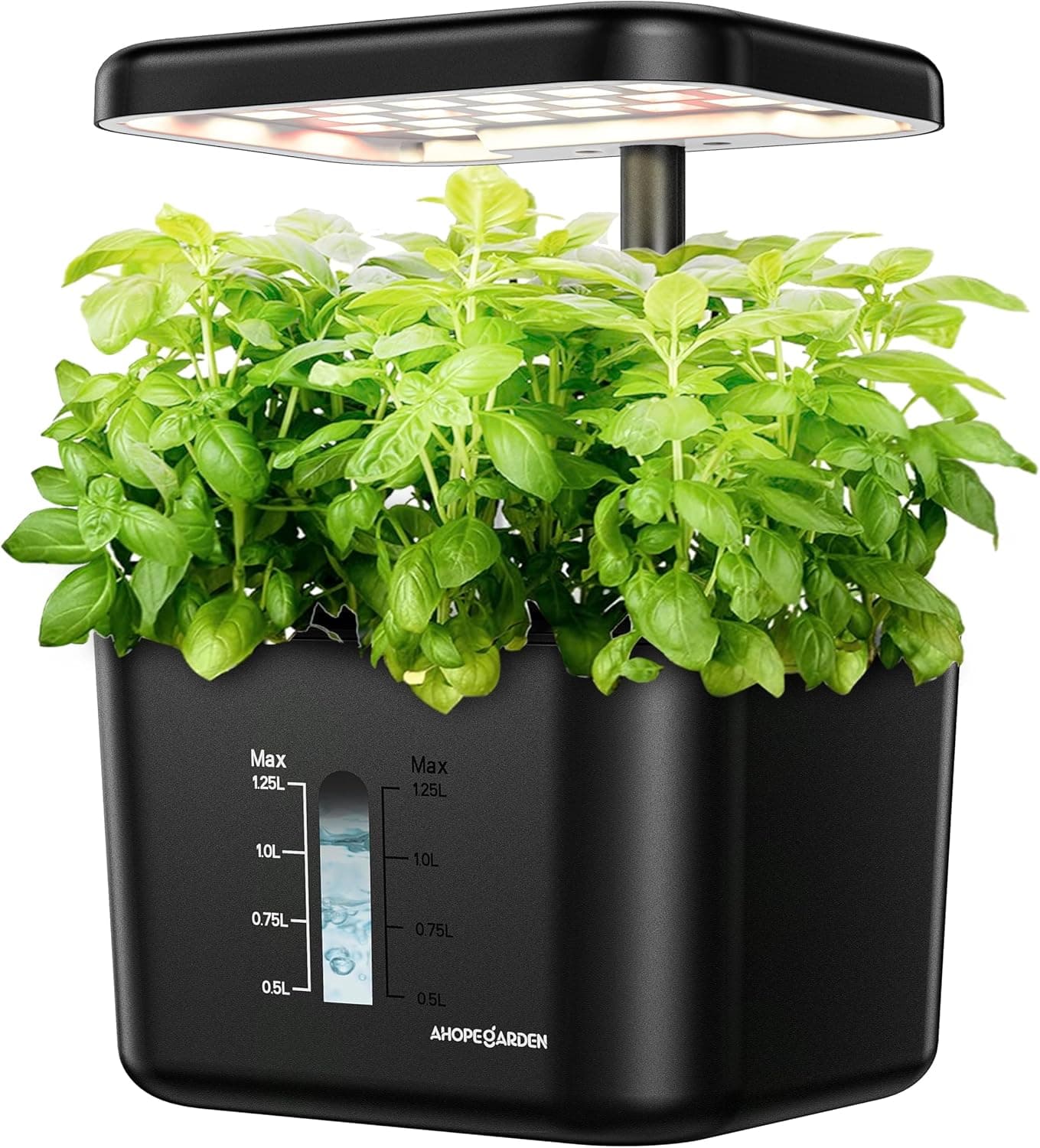 Ahopegarden Indoor Garden Hydroponic Growing System, 4 Pods Aeroponic Countertop, Earth Black