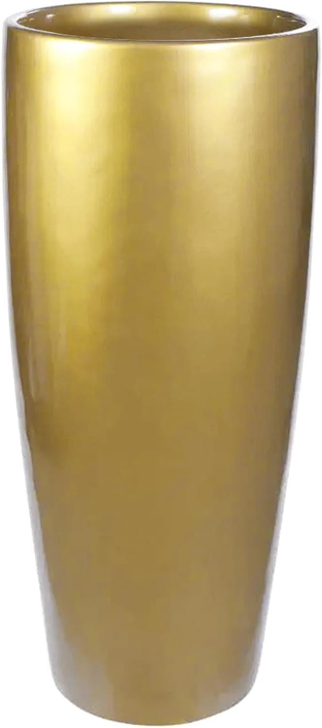 Rocendlor Tall Planter Large Modern Pot 35.4 inch Gold