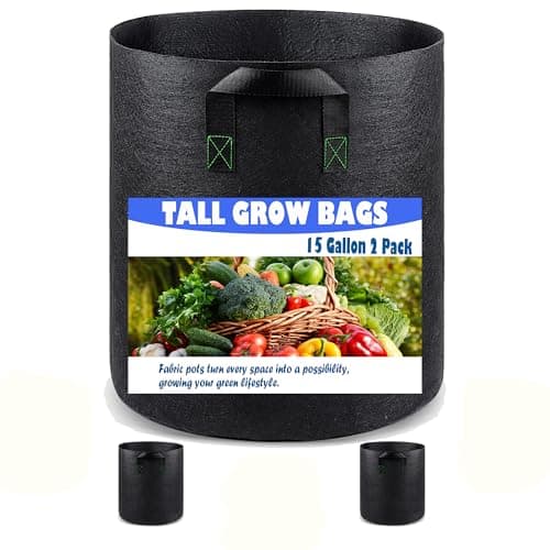 Growpropel Tall Fabric Pots for Plants, 15 Gallon 2 Pack