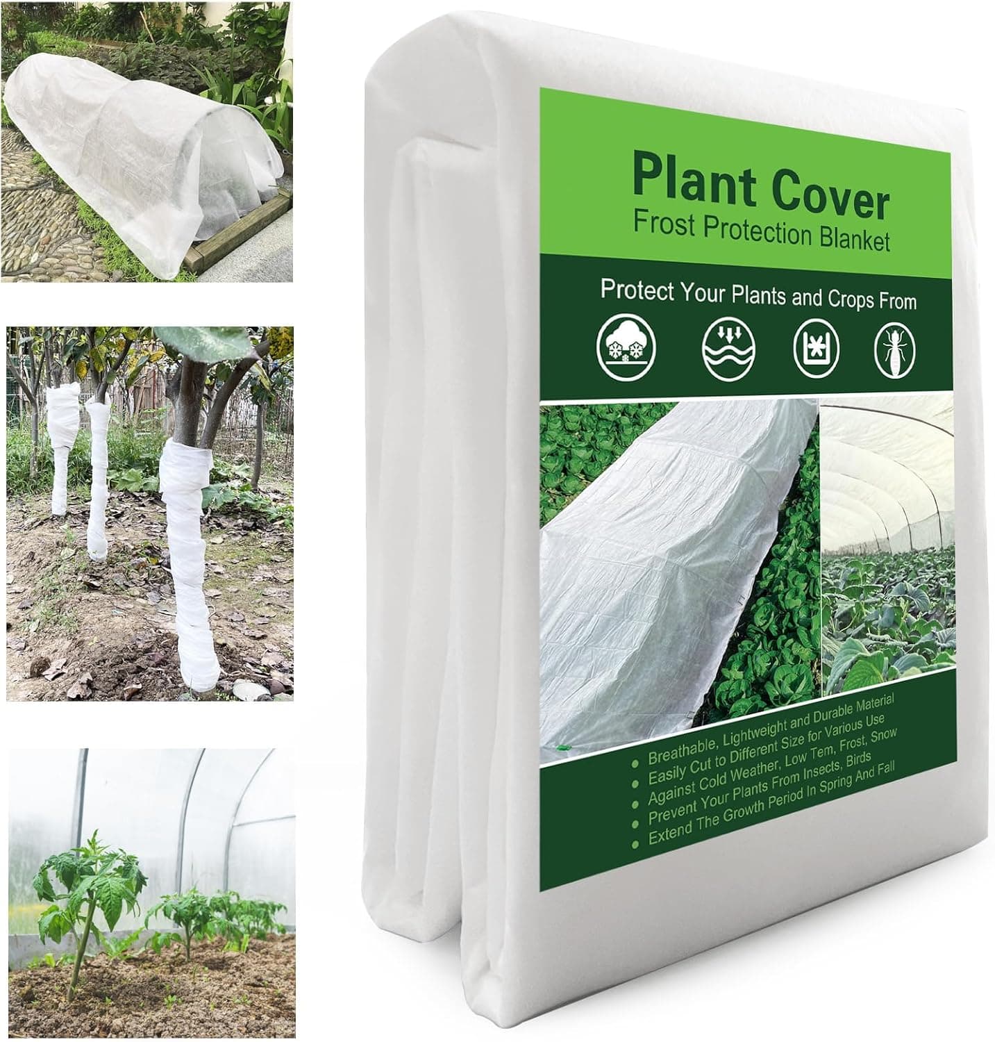 YFFSIDMY Plant Covers Freeze Protection 8x40 Frost Blankets for Outdoor Plants and Trees