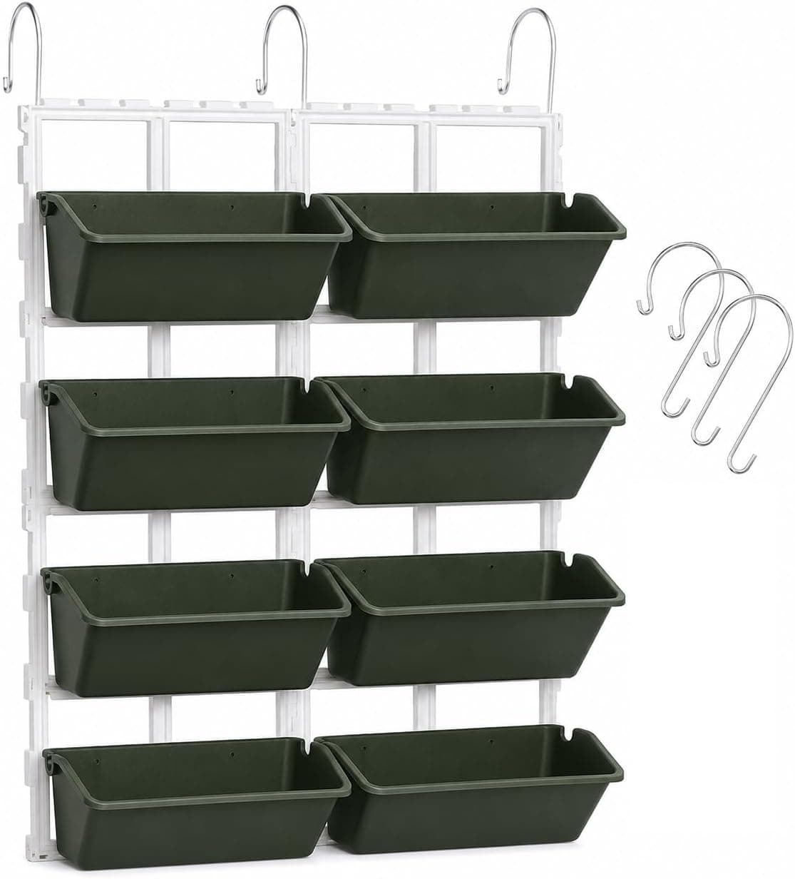 ERYRON Vertical Wall Planter Stackable with 60 Pockets, Self Watering Wall-Mounted Planter