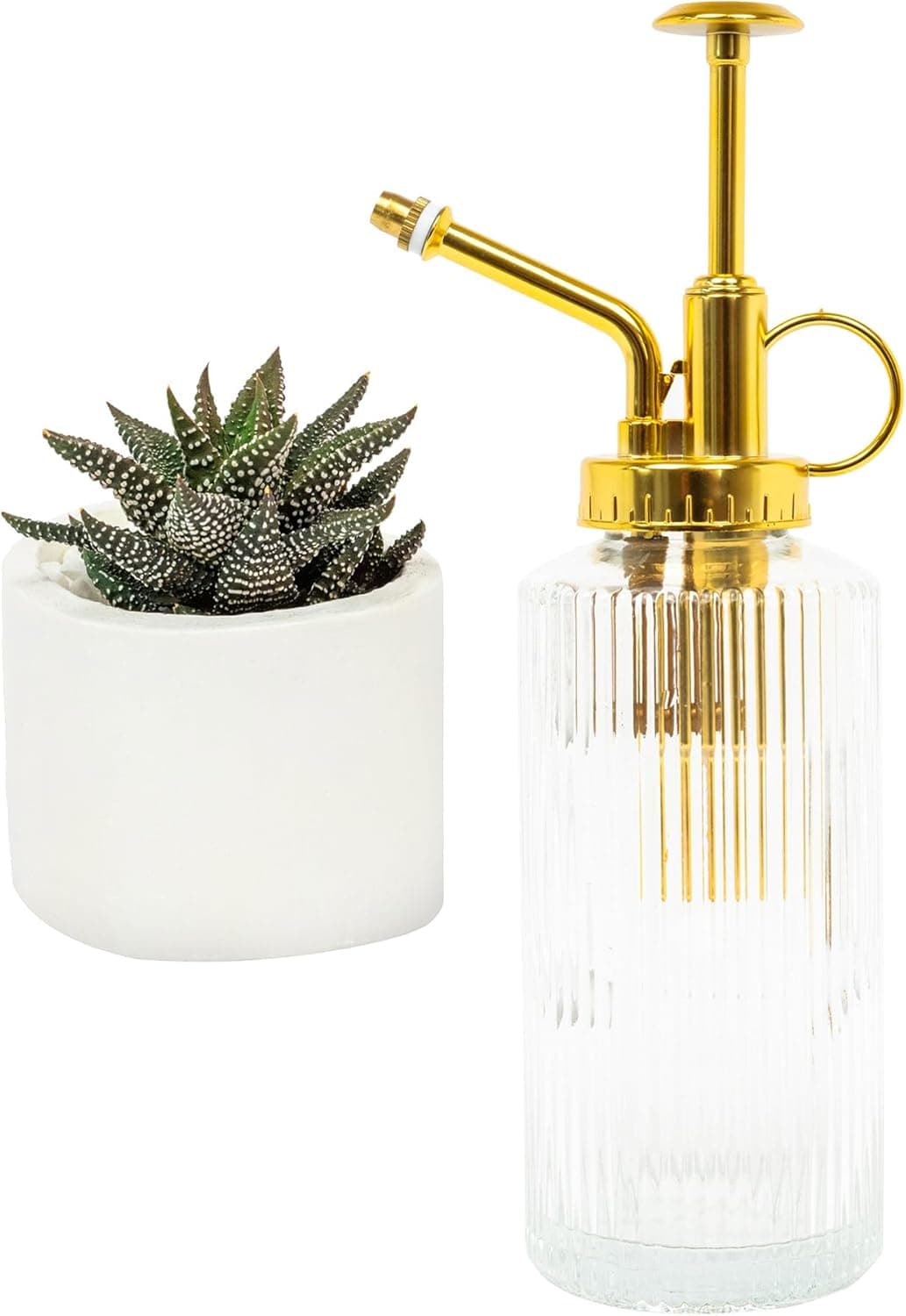 The Useful Co. Glass Plant Mister for inside, Plant Sprayer Mister, Decorative Plant Mister Spray Bottle with Adjustable Nozzle (230ml/7.8oz) - Clear
