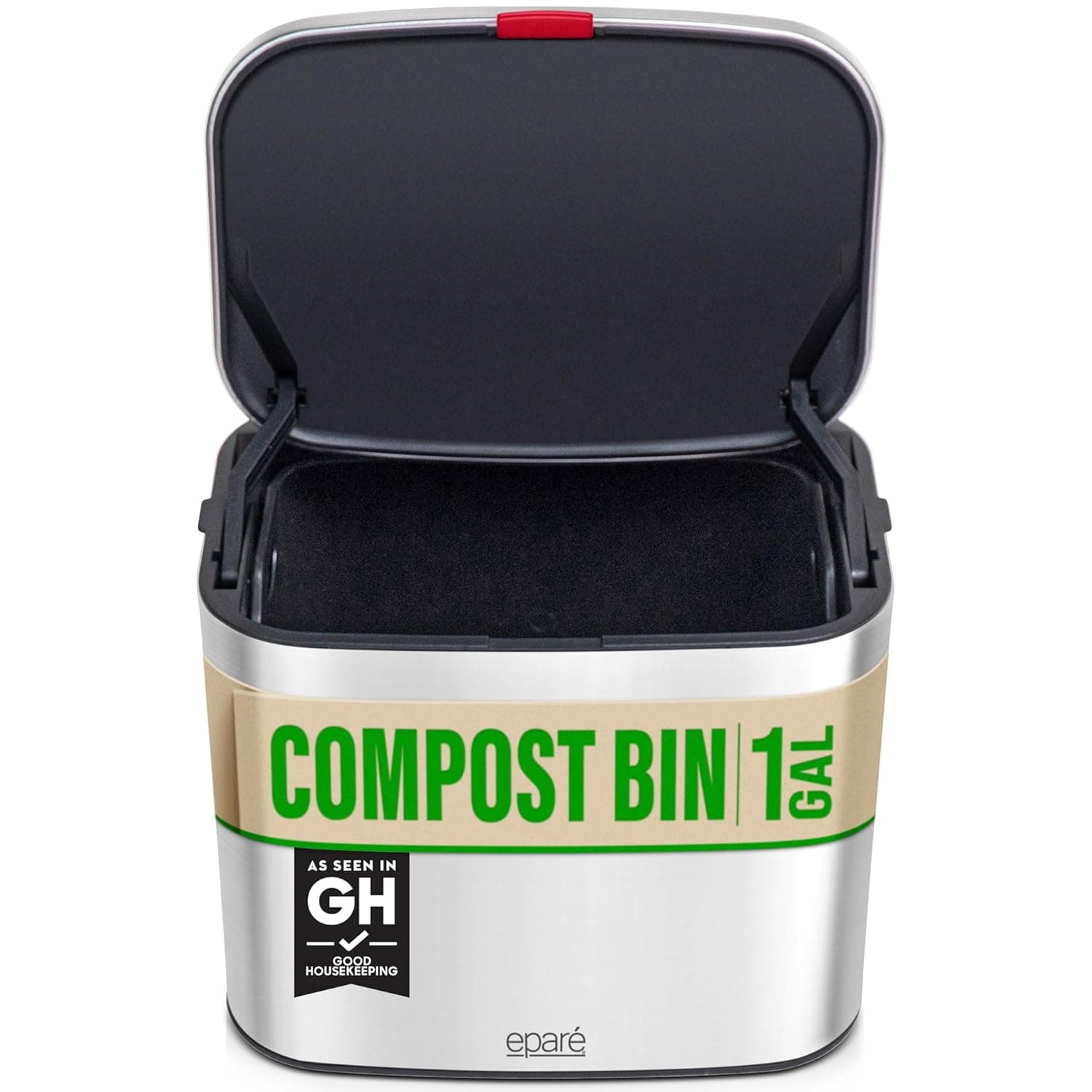 Eparé 1 Gal Odorless Stainless Steel Countertop Compost Bin