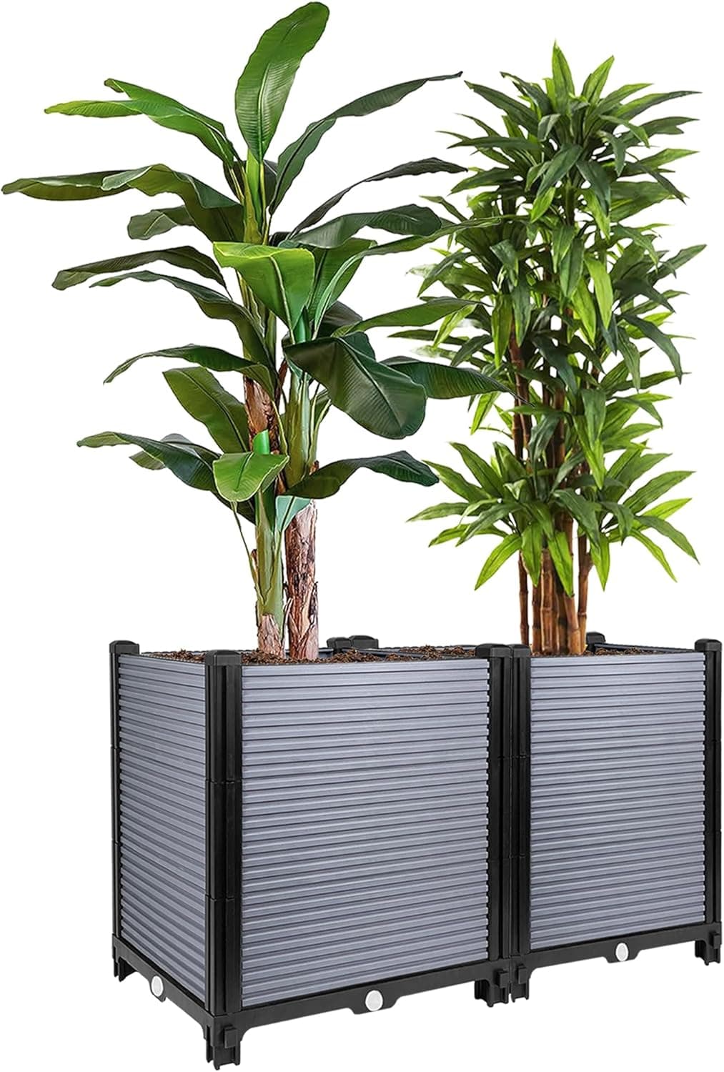 Outdoor Planters 32" Large Planter Box Raised Garden Bed