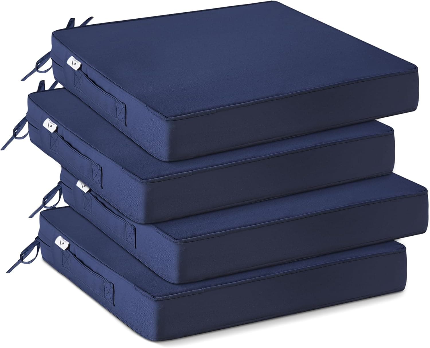 IPYNBAP Outdoor Chair Cushions Set of 4, Waterproof 19x19x3, Navy Blue