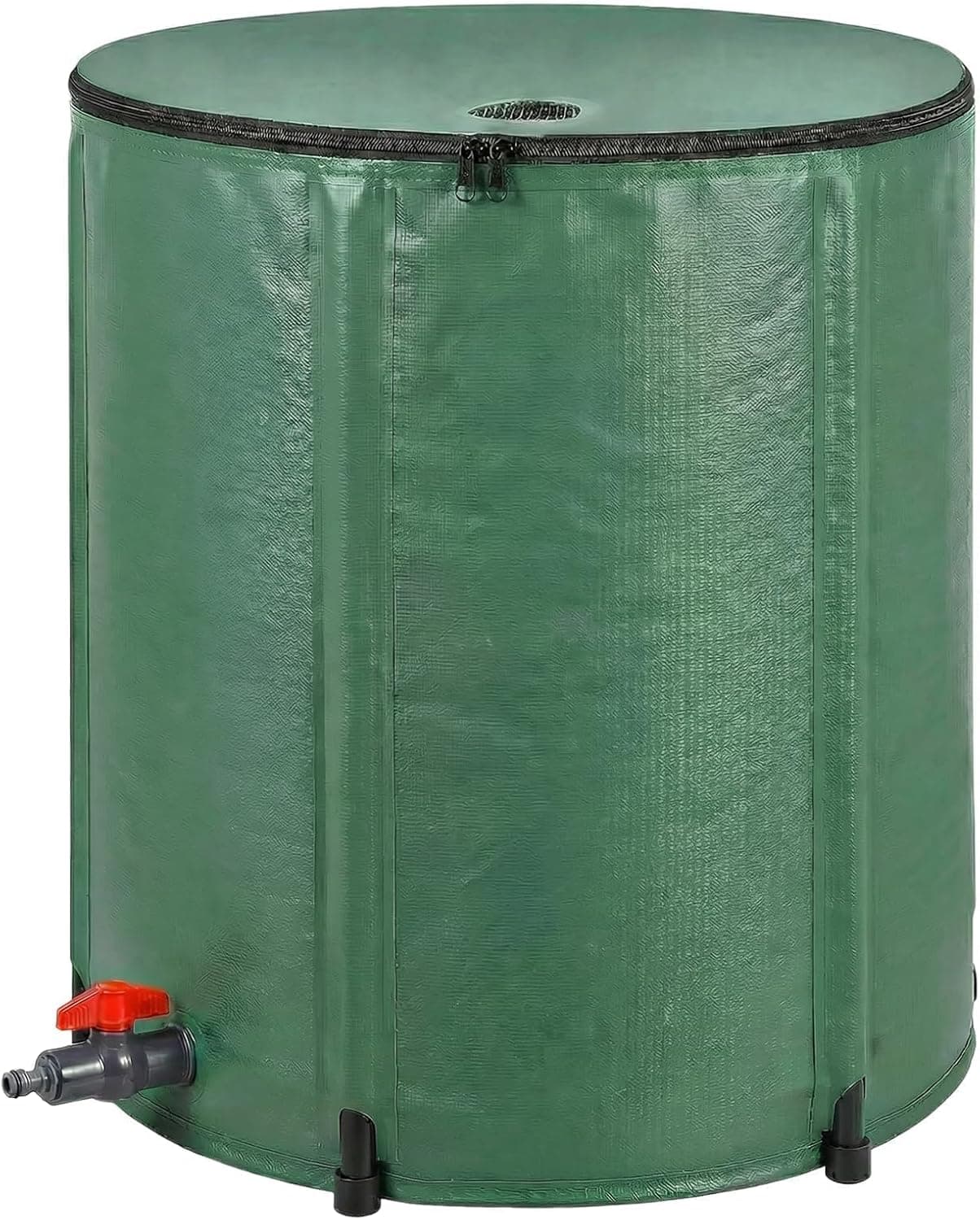 50 Gallon Collapsible Rain Barrel with Drain Valve and Mesh Cover