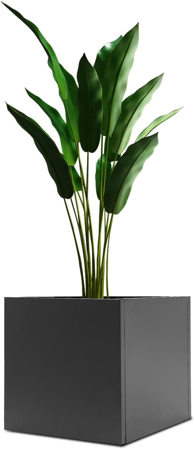QQDETRR 20x20x20 Large Outdoor Heavy Duty Steel Cube Planter