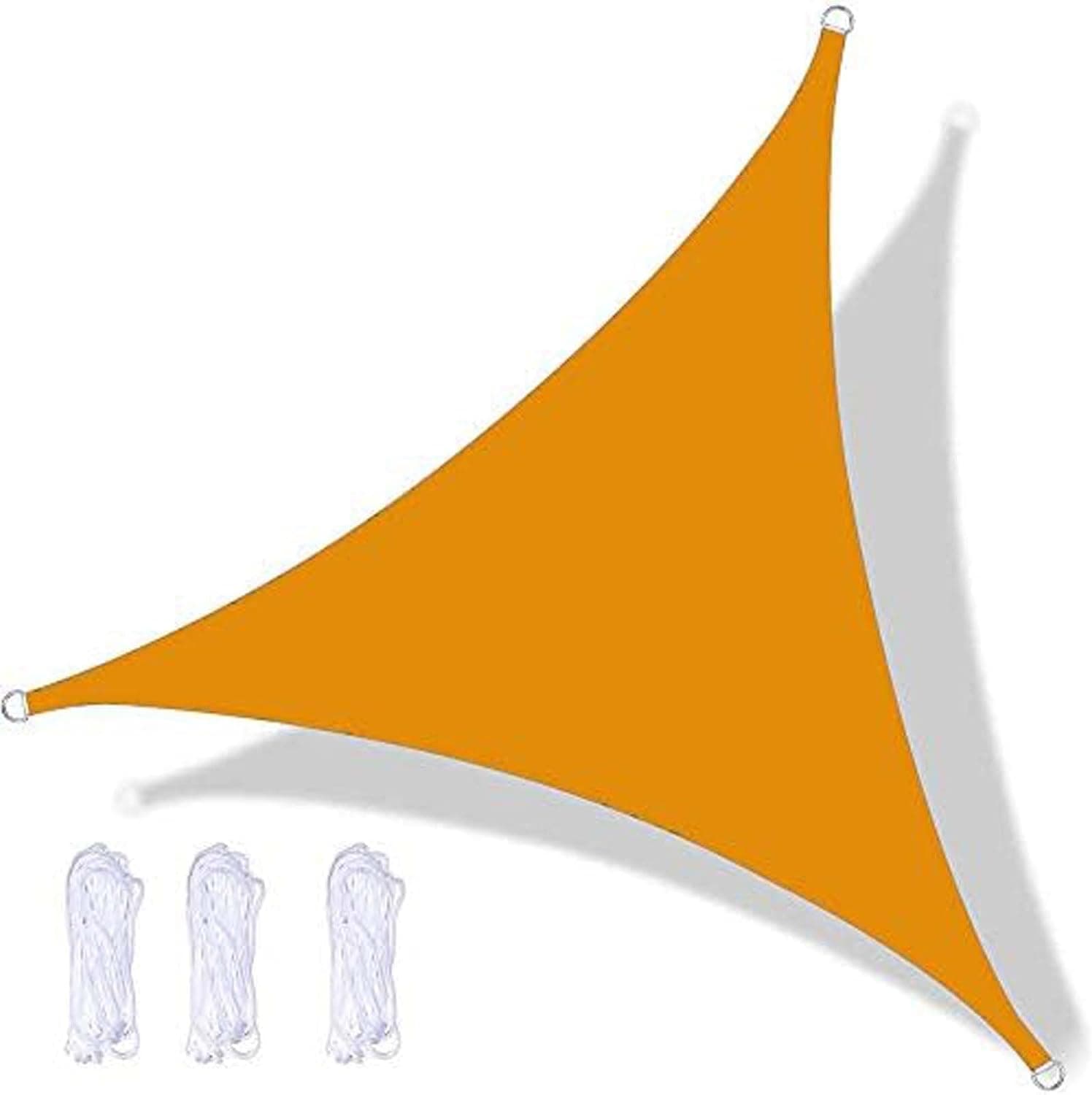 Triangle Sun Shade Sail Heavy-Duty Waterproof UV-Blocking Canopy Awning