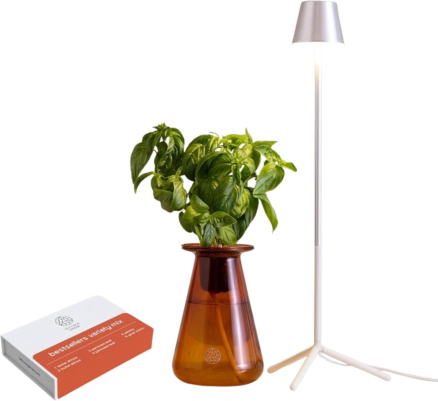 Lettuce Grow Counterstand Hydroponic Garden Kit LED Grow Light Vase Design